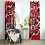 St Kilda Saints Window Curtain Aboriginal Dot Pattern - Football Mascot Heritage Pride