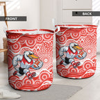 Sydney Swans Laundry Basket Aboriginal Dot Pattern - Football Mascot Heritage Pride