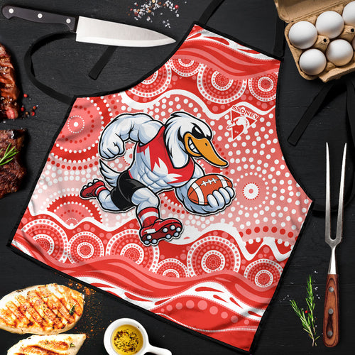 Sydney Swans Apron Aboriginal Dot Pattern - Football Mascot Heritage Pride