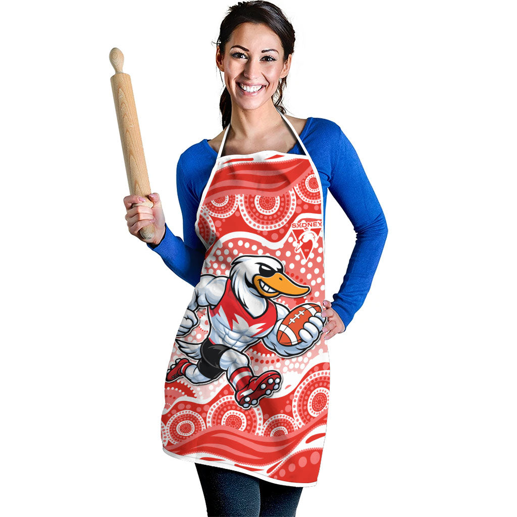 Sydney Swans Apron Aboriginal Dot Pattern - Football Mascot Heritage Pride