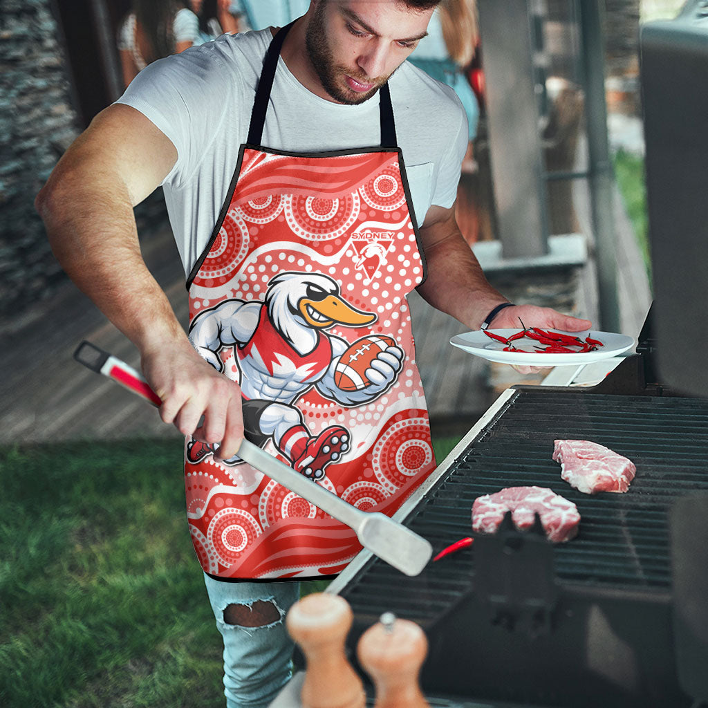 Sydney Swans Apron Aboriginal Dot Pattern - Football Mascot Heritage Pride
