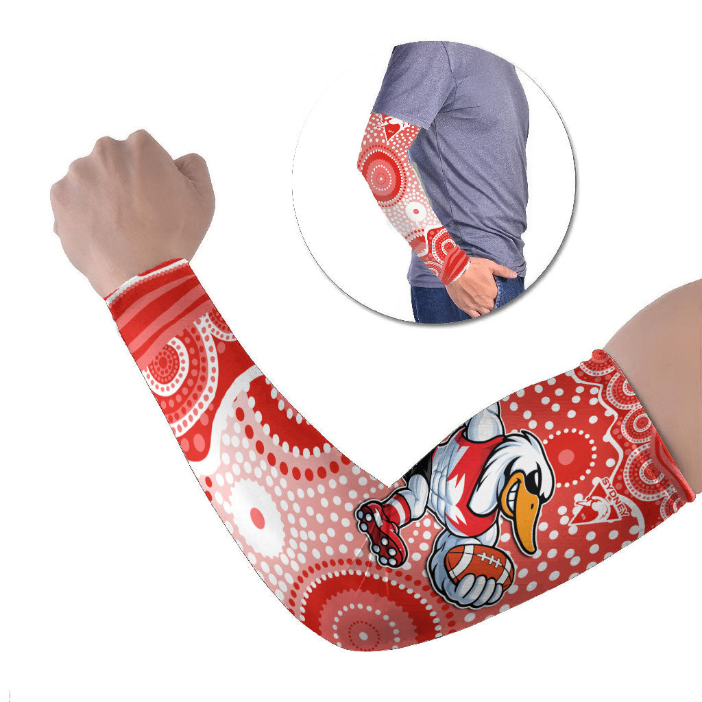 Sydney Swans Arm Sleeves Aboriginal Dot Pattern - Football Mascot Heritage Pride