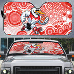 Sydney Swans Auto Sun Shade Aboriginal Dot Pattern - Football Mascot Heritage Pride