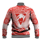 Sydney Swans Baseball Jacket Aboriginal Dot Pattern - Football Mascot Heritage Pride
