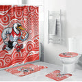 Sydney Swans Bathroom Set Aboriginal Dot Pattern - Football Mascot Heritage Pride