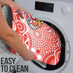 Sydney Swans Bathroom Set Aboriginal Dot Pattern - Football Mascot Heritage Pride