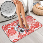 Sydney Swans Bathroom Set Aboriginal Dot Pattern - Football Mascot Heritage Pride
