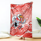 Sydney Swans Blanket Aboriginal Dot Pattern - Football Mascot Heritage Pride