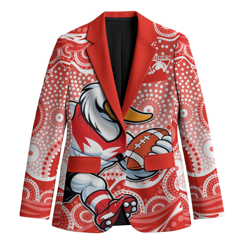 Sydney Swans Blazer Aboriginal Dot Pattern - Football Mascot Heritage Pride