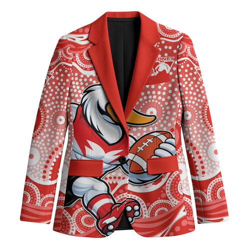 Sydney Swans Blazer Aboriginal Dot Pattern - Football Mascot Heritage Pride