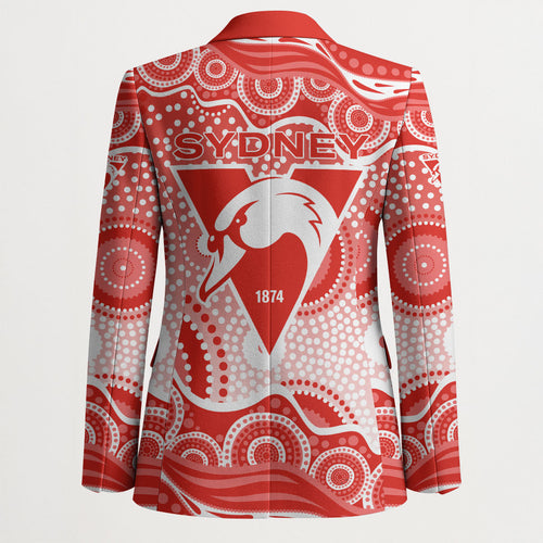 Sydney Swans Blazer Aboriginal Dot Pattern - Football Mascot Heritage Pride