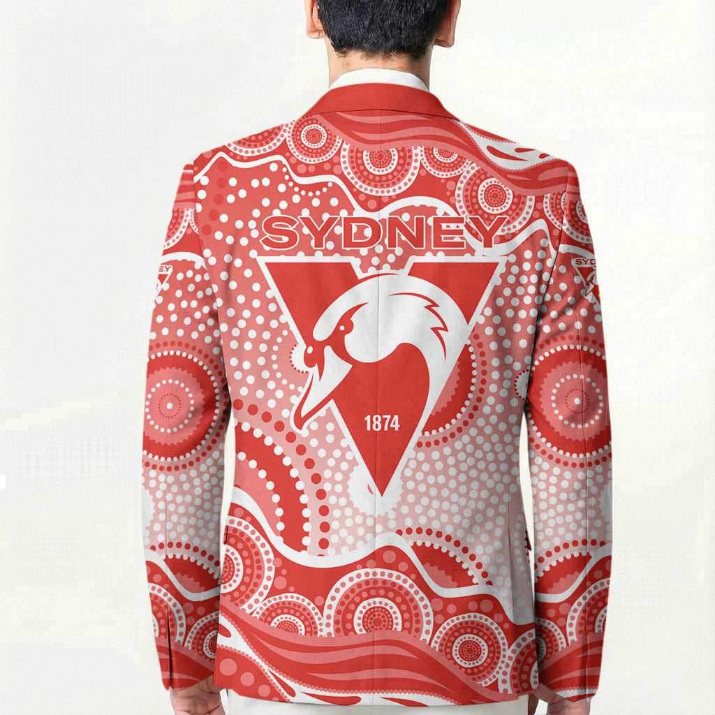 Sydney Swans Blazer Aboriginal Dot Pattern - Football Mascot Heritage Pride