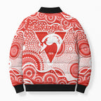 Sydney Swans Bomber Puffer Jacket Aboriginal Dot Pattern - Football Mascot Heritage Pride