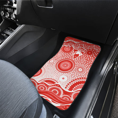Sydney Swans Car Mats Aboriginal Dot Pattern - Football Mascot Heritage Pride