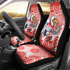 Sydney Swans Car Seat Cover Aboriginal Dot Pattern - Football Mascot Heritage Pride
