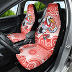 Sydney Swans Car Seat Cover Aboriginal Dot Pattern - Football Mascot Heritage Pride