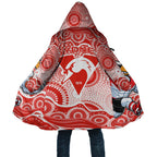 Sydney Swans Cloak Aboriginal Dot Pattern - Football Mascot Heritage Pride