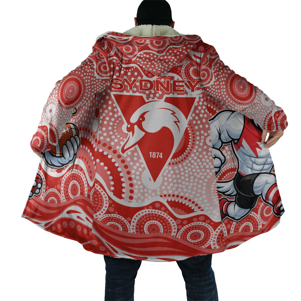 Sydney Swans Cloak Aboriginal Dot Pattern - Football Mascot Heritage Pride