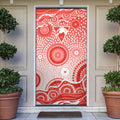 Sydney Swans Door Cover Aboriginal Dot Pattern - Football Mascot Heritage Pride
