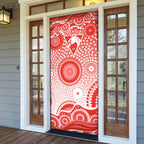 Sydney Swans Door Cover Aboriginal Dot Pattern - Football Mascot Heritage Pride
