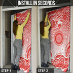 Sydney Swans Door Cover Aboriginal Dot Pattern - Football Mascot Heritage Pride