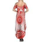 Sydney Swans Family Matching Summer Maxi Dress and Hawaiian Shirt Aboriginal Dot Pattern - Football Mascot Heritage Pride