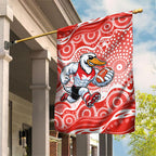 Sydney Swans Garden Flag Aboriginal Dot Pattern - Football Mascot Heritage Pride