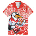 Sydney Swans Hawaiian Shirt Aboriginal Dot Pattern - Football Mascot Heritage Pride