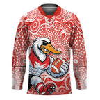 Sydney Swans Hockey Jersey Aboriginal Dot Pattern - Football Mascot Heritage Pride