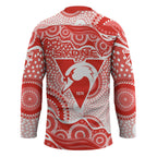 Sydney Swans Hockey Jersey Aboriginal Dot Pattern - Football Mascot Heritage Pride