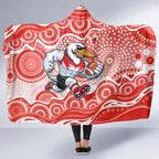 Sydney Swans Hooded Blanket Aboriginal Dot Pattern - Football Mascot Heritage Pride