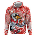 Sydney Swans Hoodie Aboriginal Dot Pattern - Football Mascot Heritage Pride