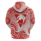 Sydney Swans Hoodie Aboriginal Dot Pattern - Football Mascot Heritage Pride