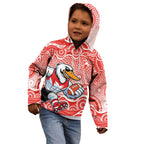 Sydney Swans Kid Hoodie Aboriginal Dot Pattern - Football Mascot Heritage Pride