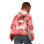 Sydney Swans Kid Hoodie Aboriginal Dot Pattern - Football Mascot Heritage Pride