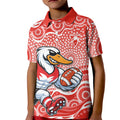Sydney Swans Kid Polo Shirt Aboriginal Dot Pattern - Football Mascot Heritage Pride