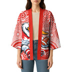 Sydney Swans Kimono Aboriginal Dot Pattern - Football Mascot Heritage Pride