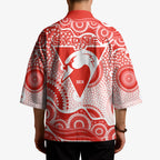Sydney Swans Kimono Aboriginal Dot Pattern - Football Mascot Heritage Pride
