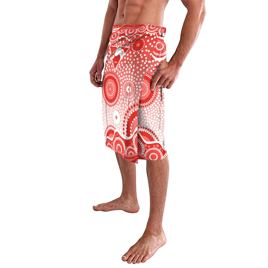 Sydney Swans Lavalava Aboriginal Dot Pattern - Football Mascot Heritage Pride