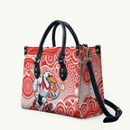 Sydney Swans Leather Bag Aboriginal Dot Pattern - Football Mascot Heritage Pride
