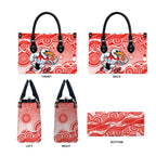 Sydney Swans Leather Bag Aboriginal Dot Pattern - Football Mascot Heritage Pride