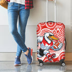 Sydney Swans Luggage Cover Aboriginal Dot Pattern - Football Mascot Heritage Pride