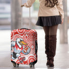 Sydney Swans Luggage Cover Aboriginal Dot Pattern - Football Mascot Heritage Pride