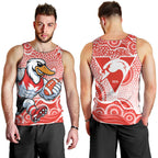 Sydney Swans Men Tank Top Aboriginal Dot Pattern - Football Mascot Heritage Pride