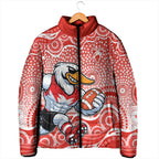 Sydney Swans Padded Jacket Aboriginal Dot Pattern - Football Mascot Heritage Pride
