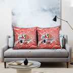 Sydney Swans Pillow Cover Aboriginal Dot Pattern - Football Mascot Heritage Pride