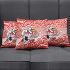 Sydney Swans Pillow Cover Aboriginal Dot Pattern - Football Mascot Heritage Pride
