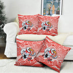 Sydney Swans Pillow Cover Aboriginal Dot Pattern - Football Mascot Heritage Pride