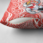 Sydney Swans Pillow Cover Aboriginal Dot Pattern - Football Mascot Heritage Pride