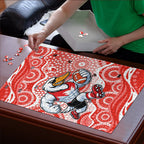 Sydney Swans Puzzle Aboriginal Dot Pattern - Football Mascot Heritage Pride